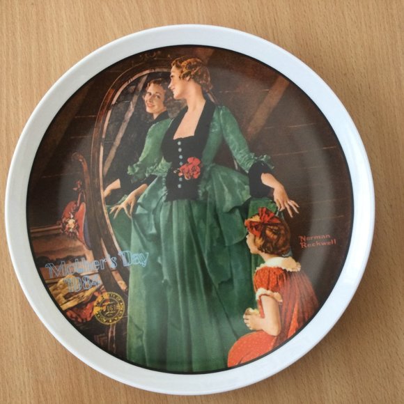 Two Norman Rockwell Mother's day plates 1982, 1984 "the cooking lesson""Grandma' - Picture 4 of 5